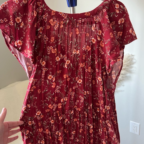 Old Navy Red Floral Mini Dress - XL - Picture 8 of 8